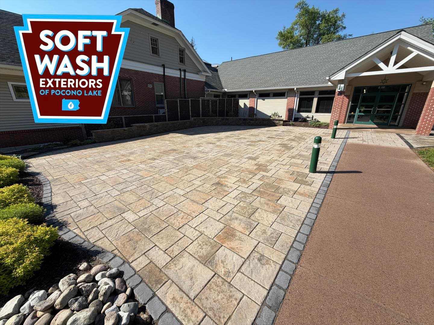 Commercial paver cleaning